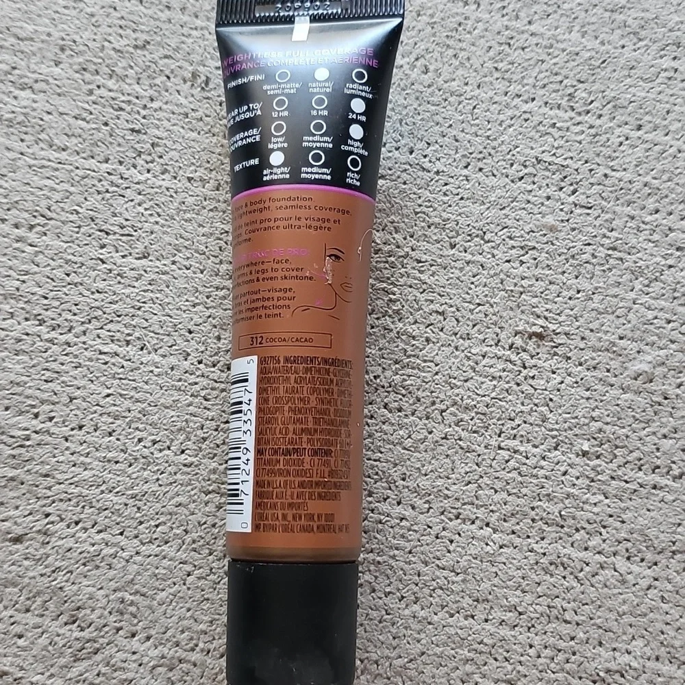 L'Oreal Infallible Total Cover Foundation - Shade 312 Cocoa #22